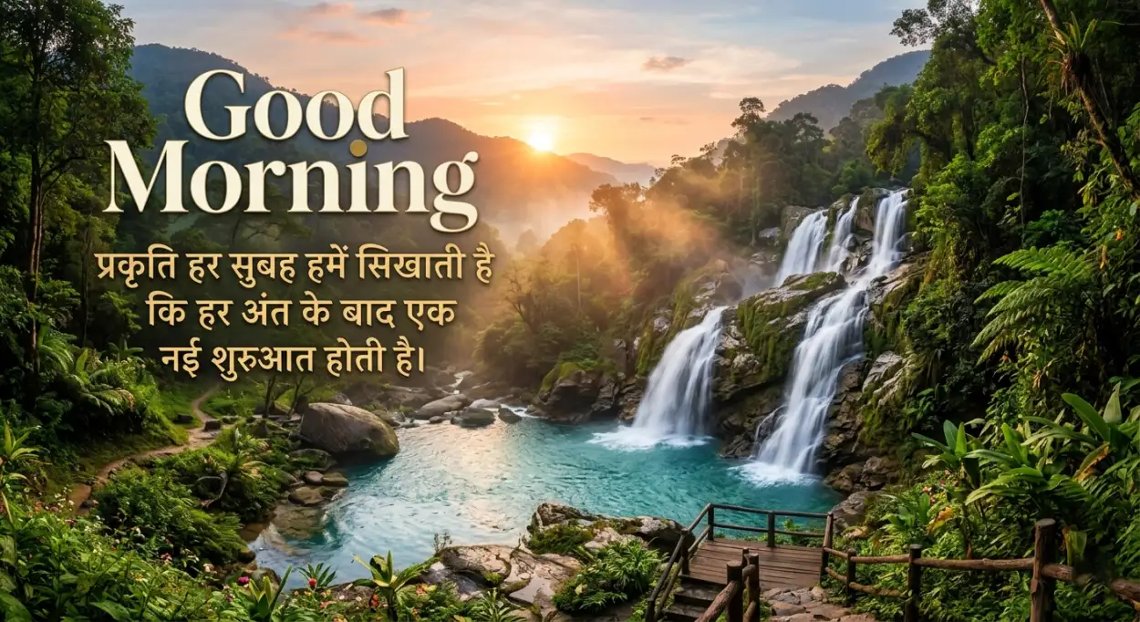 Free Download Good Morning Quote Card Hindi - High Quality Good Morning Motivational Quotes Hindi Image
