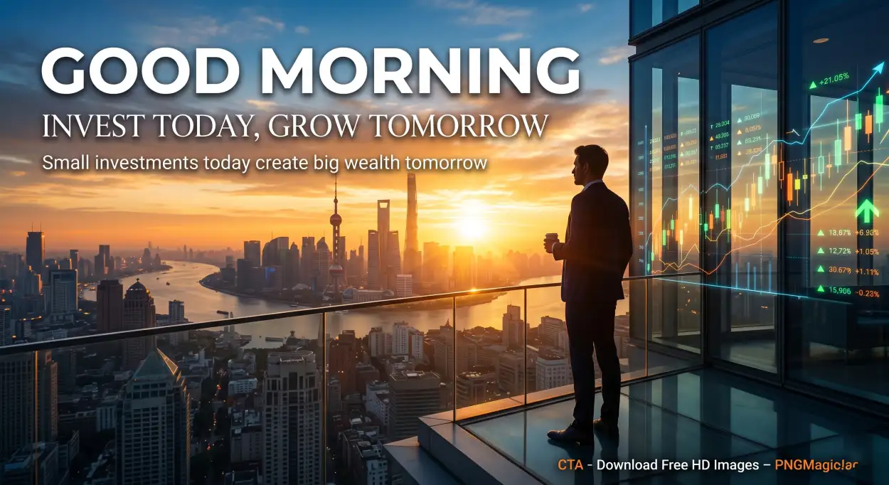 Free Download Good Morning Quotes For Long Term Wealth Creation - High Quality Good Morning Investment Quotes Image