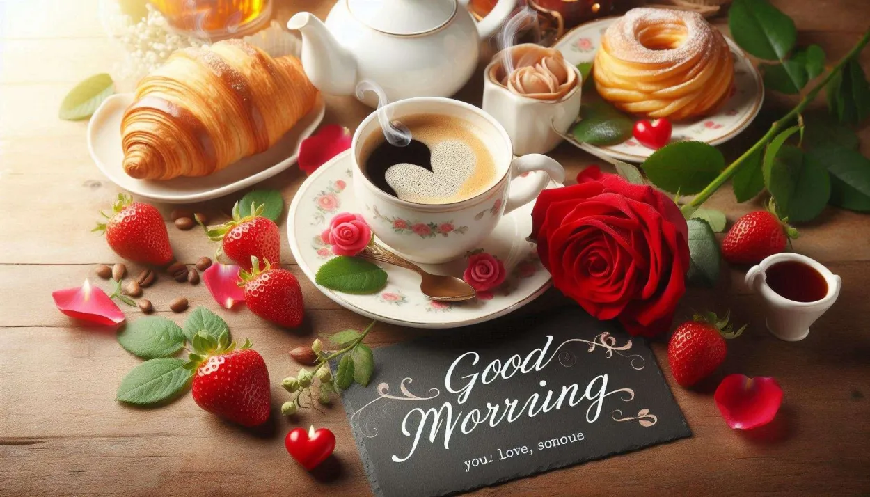 Good Morning Wishes With Love Messages And Red Rose Images - Royalty Free Good Morning Image | Pngmagic Free Download Good Morning Wishes With Love Messages And Red Rose Images - High Quality Good Morning Background