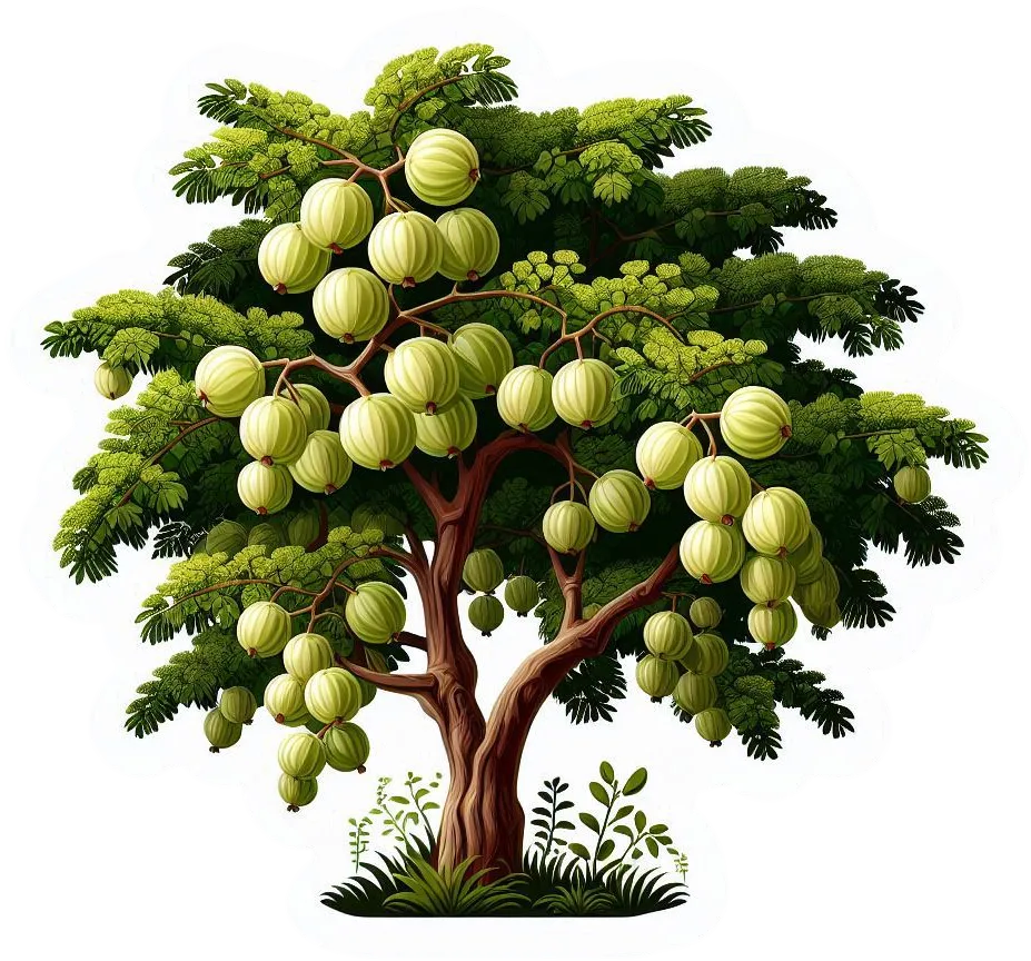 Gooseberry Tree Png Illustration For Educational Use - Royalty Free Amla Image | Pngmagic Free Download Gooseberry Tree Png Illustration For Educational Use - High Quality Amla PNG Image