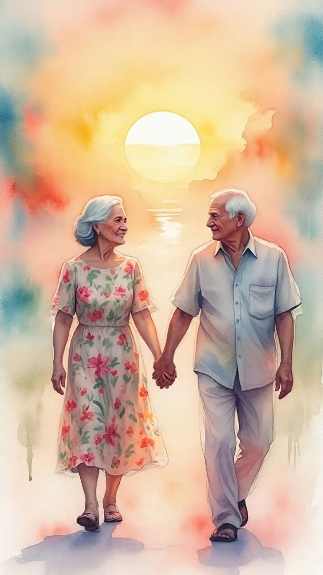 Grandparents Day Wallpaper Artistic Watercolor Style - Royalty Free Grandparents Day Wallpaper Image | Pngmagic Free Download Grandparents Day Wallpaper Artistic Watercolor Style - High Quality Grandparents Day Wallpaper Background
