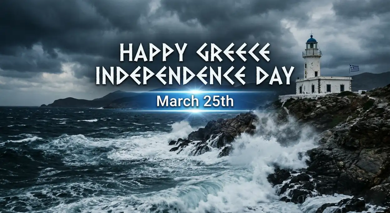Free Download Greece Independence Day Editable Templates - High Quality Happy Greece Independence Day 2026 Image