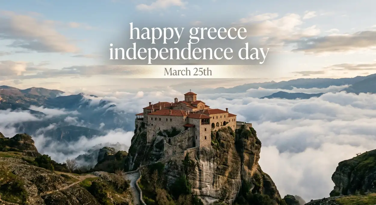 Free Download Greece Independence Day Instagram Captions - High Quality Happy Greece Independence Day 2026 Image