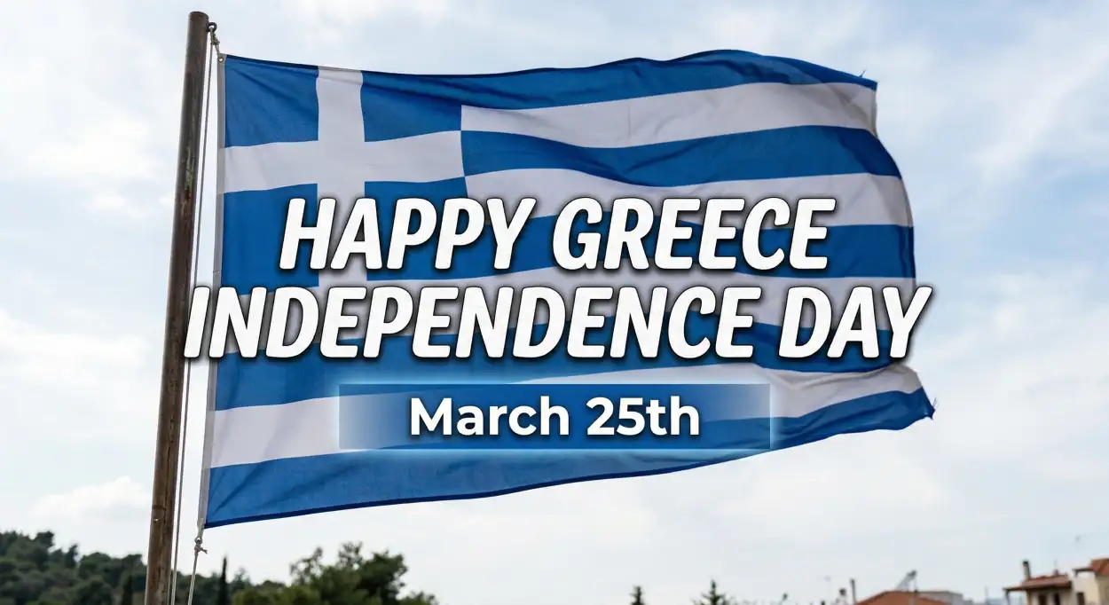 Free Download Greece Independence Day Speech In English - High Quality Happy Greece Independence Day 2026 Image