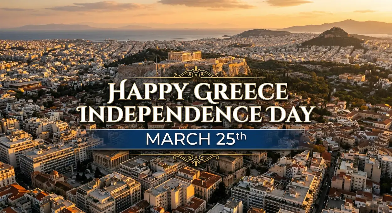 Free Download Greece Independence Day Wishes 2026 - High Quality Happy Greece Independence Day 2026 Image