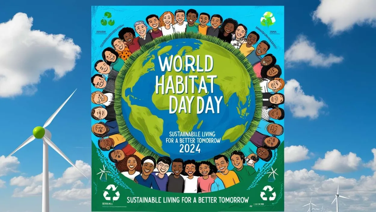 Green Living Happy World Habitat Day 2024 Messages - Royalty Free Happy World Habitat Day Image | Pngmagic Free Download Green Living Happy World Habitat Day 2024 Messages - High Quality Happy World Habitat Day Background