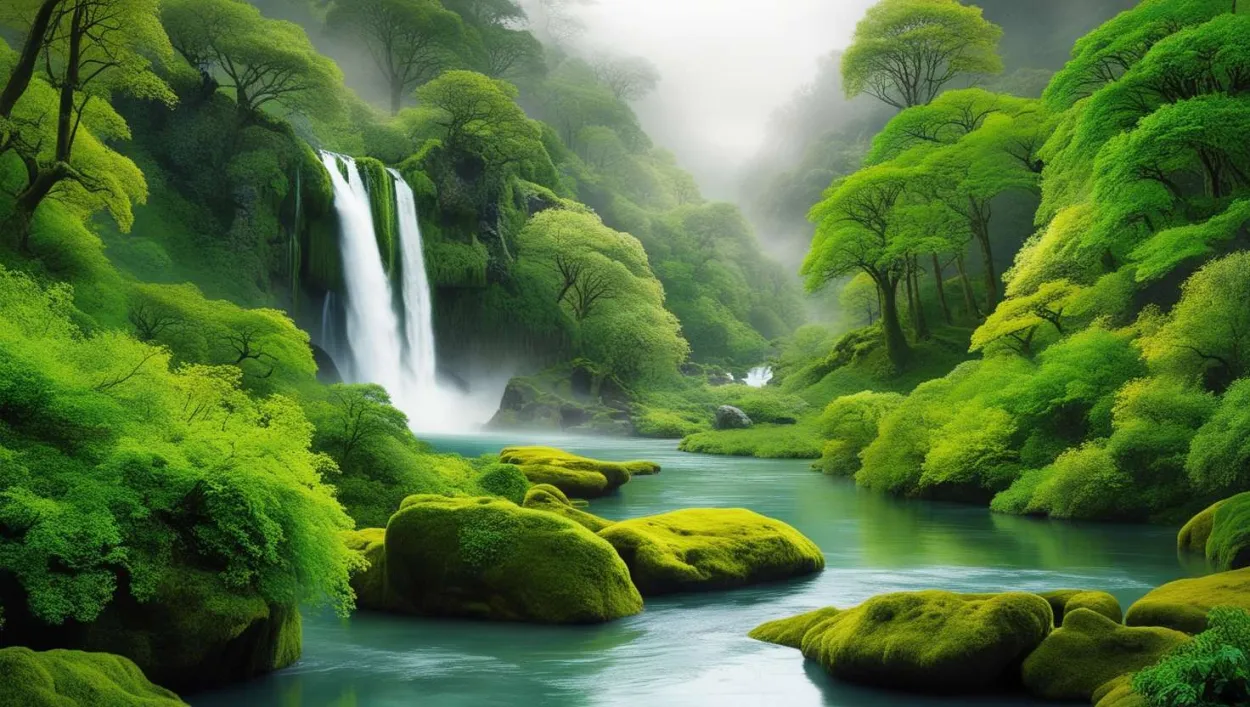 Free Download Green Nature Background Images With Waterfalls And Rivers - High Quality Green Nature Background Images Background