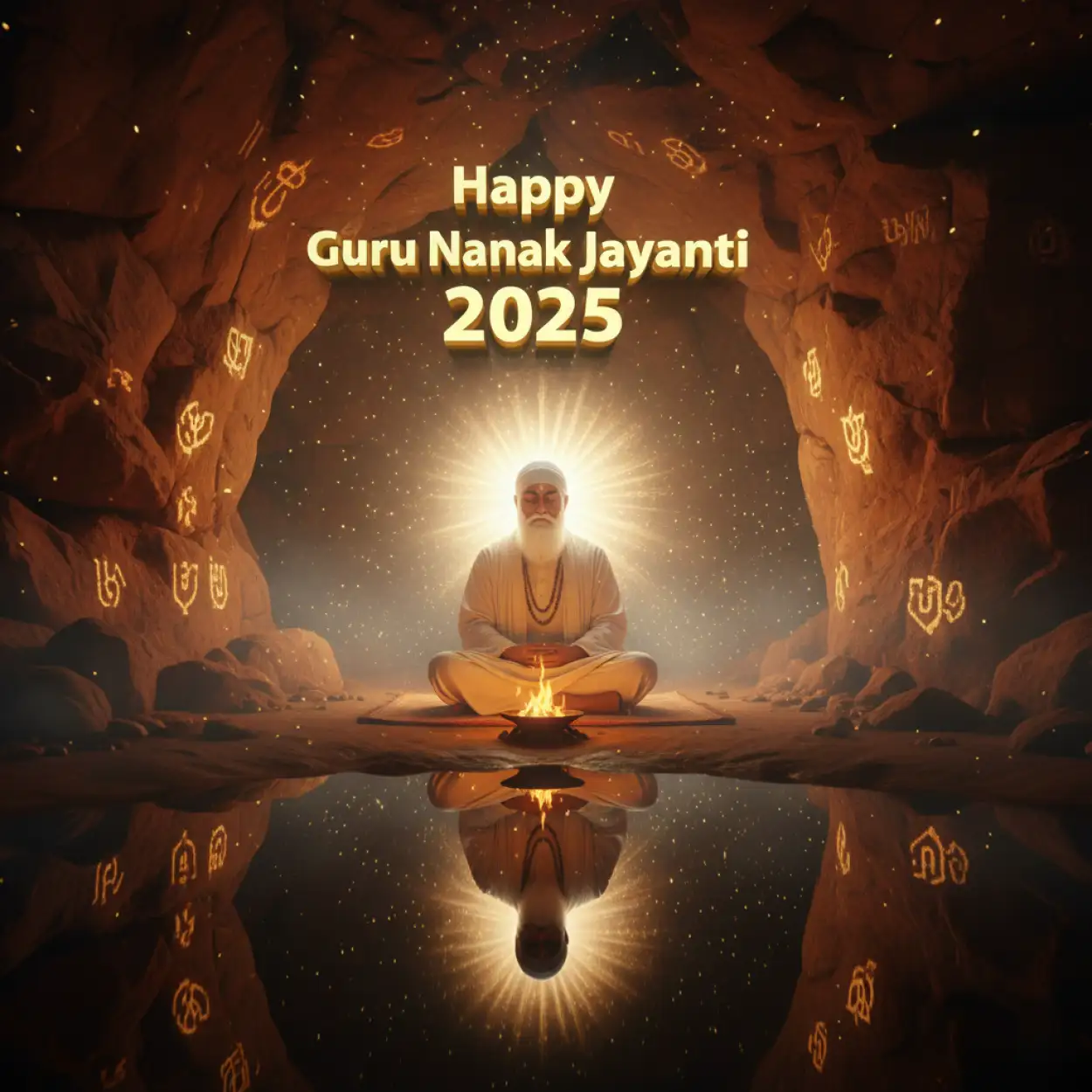 Free Download Guru Nanak Jayanti 2025 Ai Generated Image Realistic Style - High Quality Happy Guru Nanak Jayanti 2025 Background