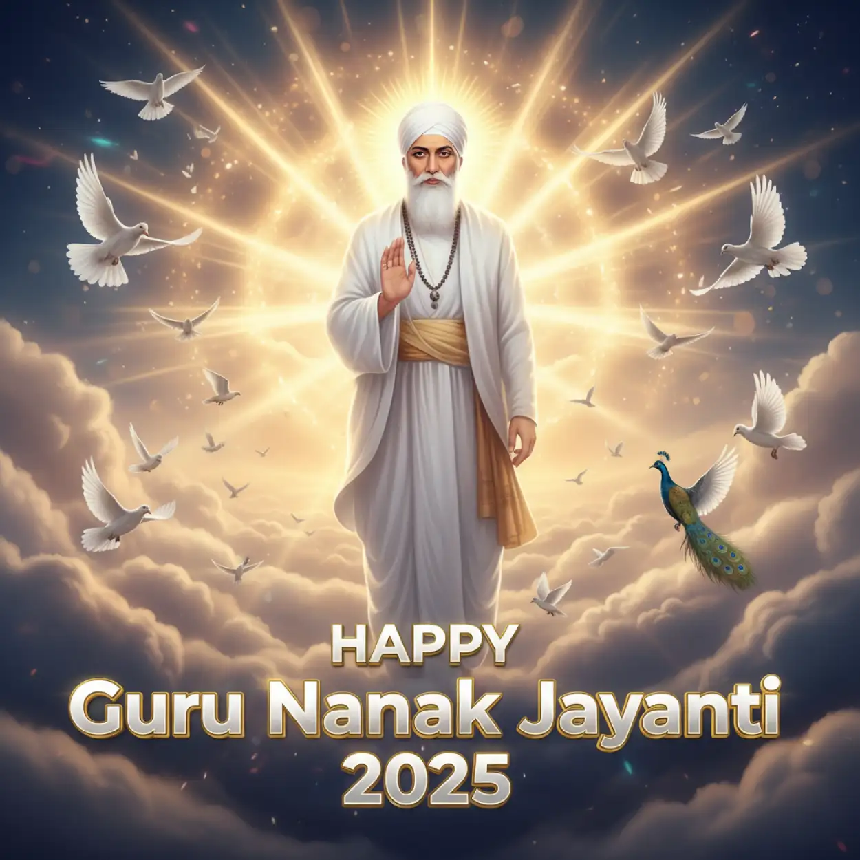 Free Download Guru Nanak Jayanti 2025 Facebook Post Design Ideas - High Quality Happy Guru Nanak Jayanti 2025 Image