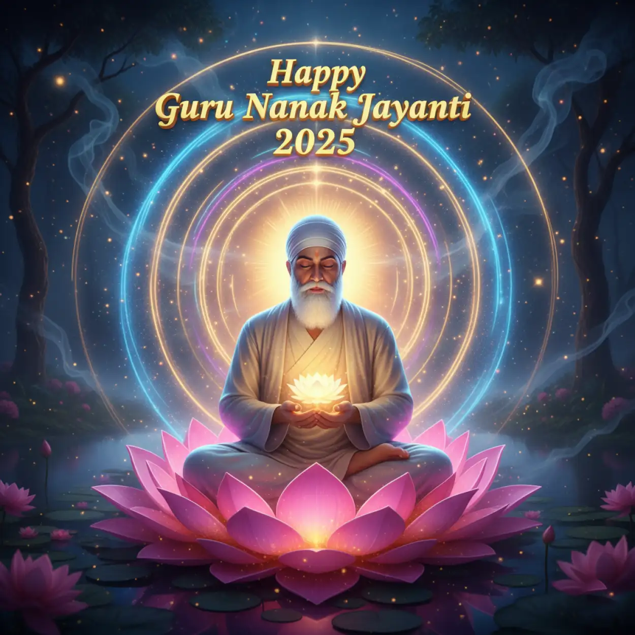 Free Download Guru Nanak Jayanti 2025 Instagram Post Template Free - High Quality Happy Guru Nanak Jayanti 2025 Background