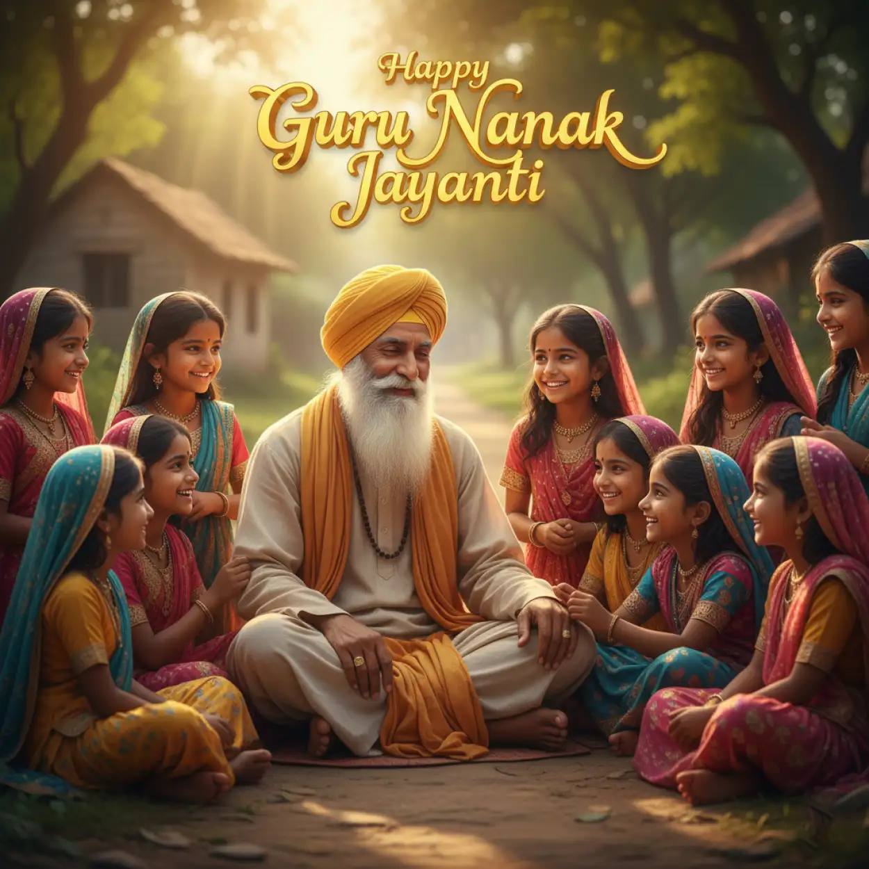 Free Download Guru Nanak Jayanti Greetings In Marathi - High Quality Happy Guru Nanak Jayanti Background