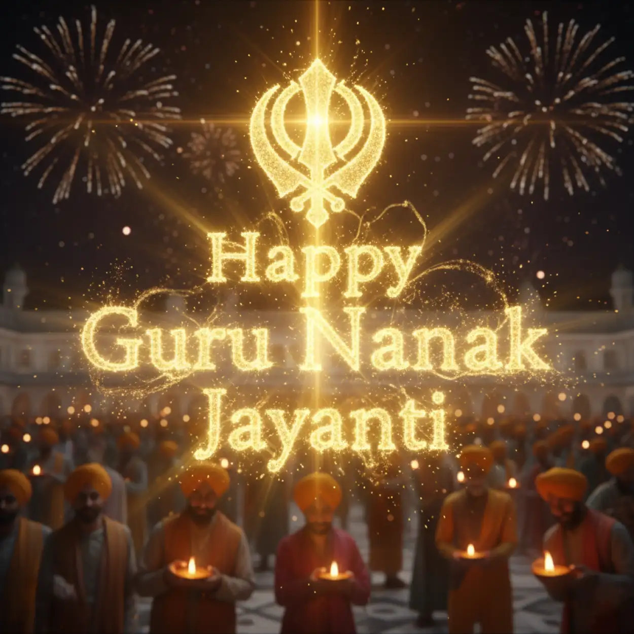 Free Download Guru Nanak Jayanti Poster Design Background Without Text - High Quality Happy Guru Nanak Jayanti Background Image