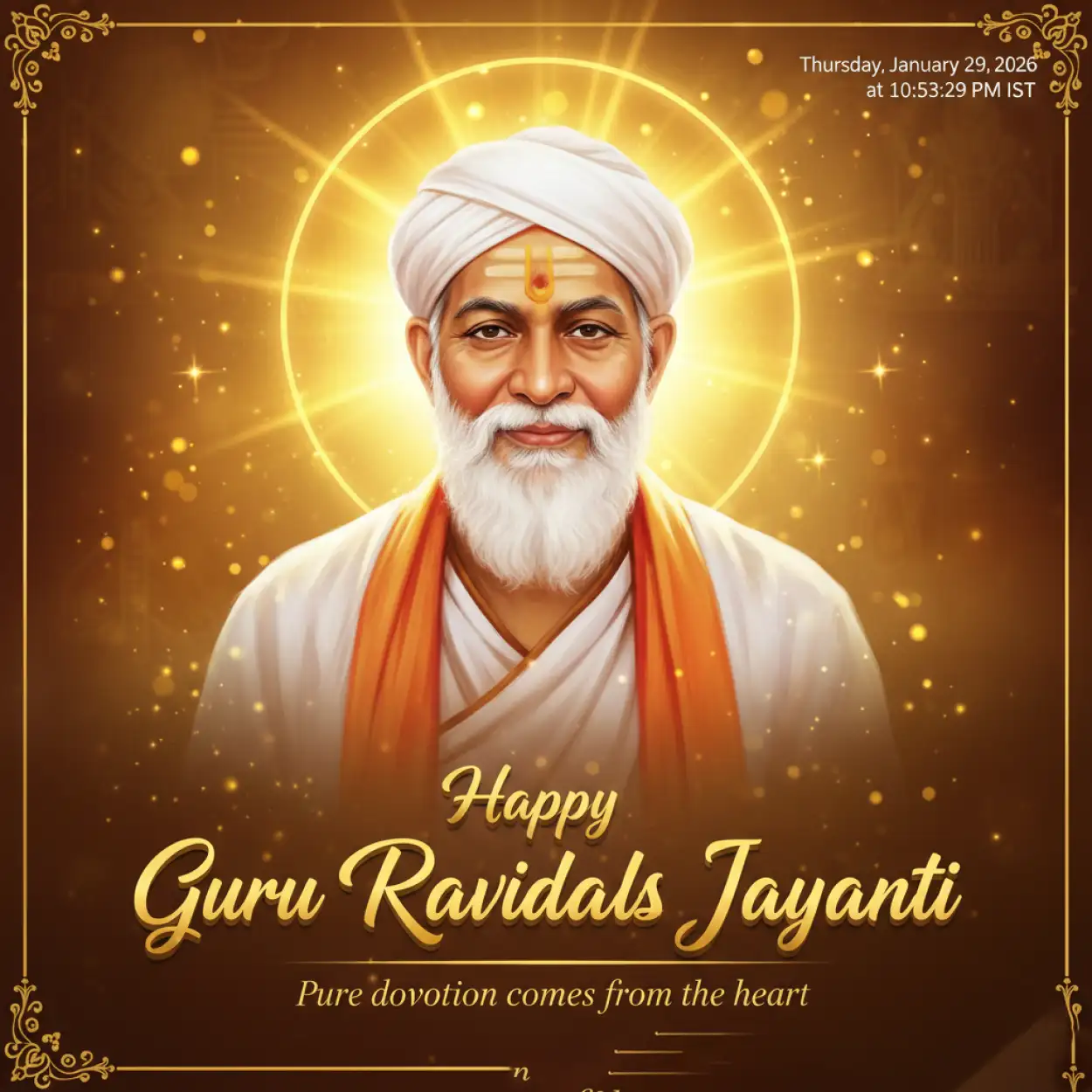 Free Download Guru Ravidas Jayanti Devotional Poster - High Quality Happy Guru Ravidas Jayanti Background