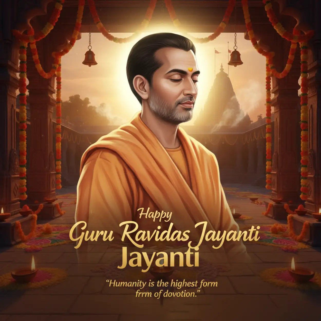Free Download Guru Ravidas Jayanti Hd Poster Design - High Quality Happy Guru Ravidas Jayanti Background