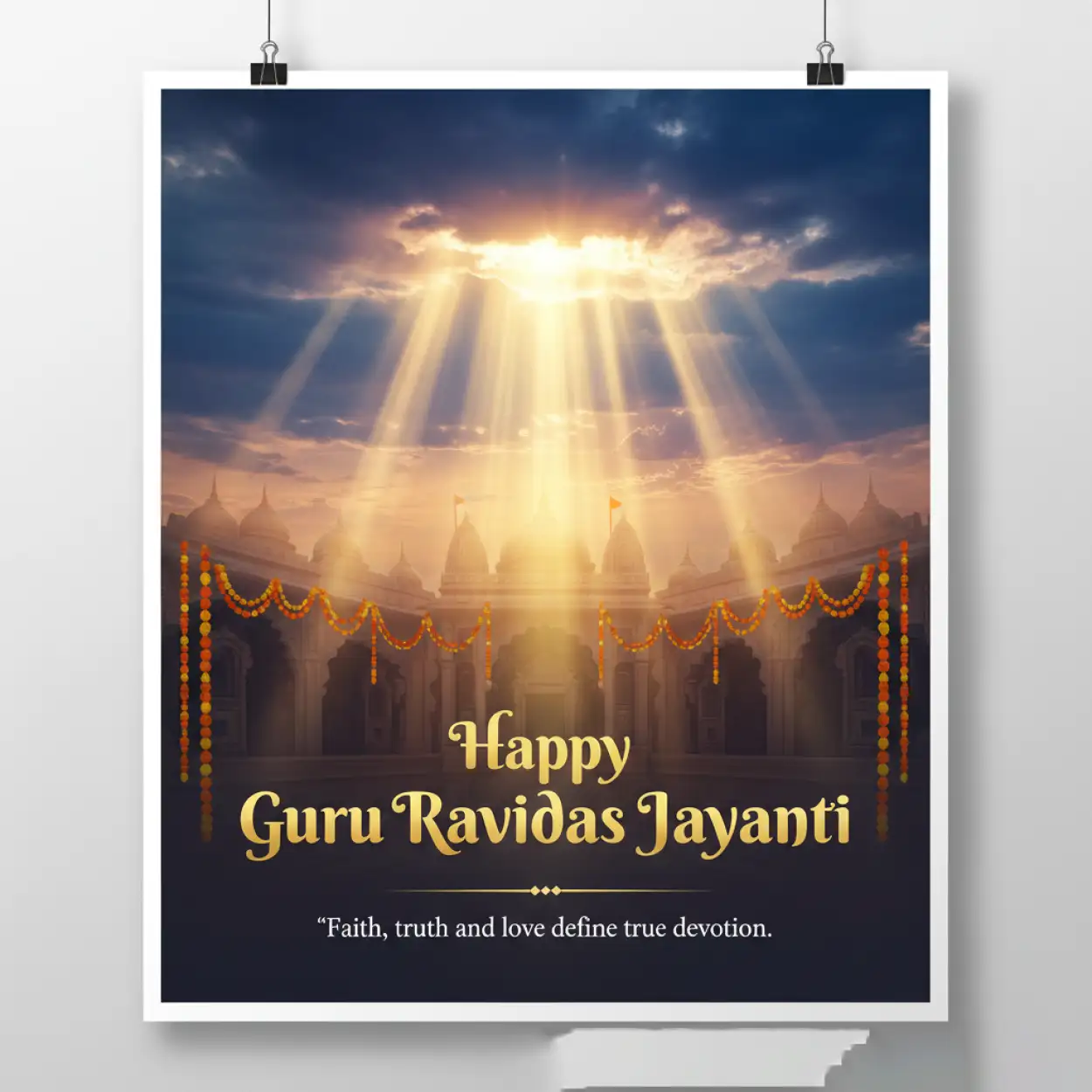 Free Download Guru Ravidas Jayanti Modern Banner Design - High Quality Happy Guru Ravidas Jayanti Image