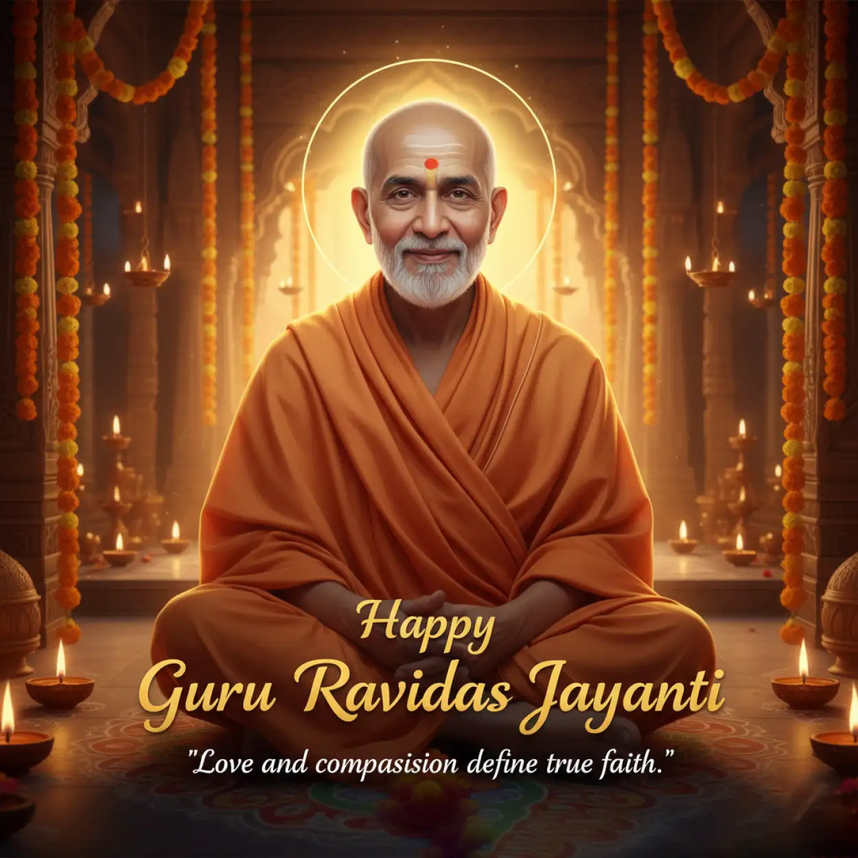 Free Download Guru Ravidas Jayanti Png Poster - High Quality Happy Guru Ravidas Jayanti PNG Image