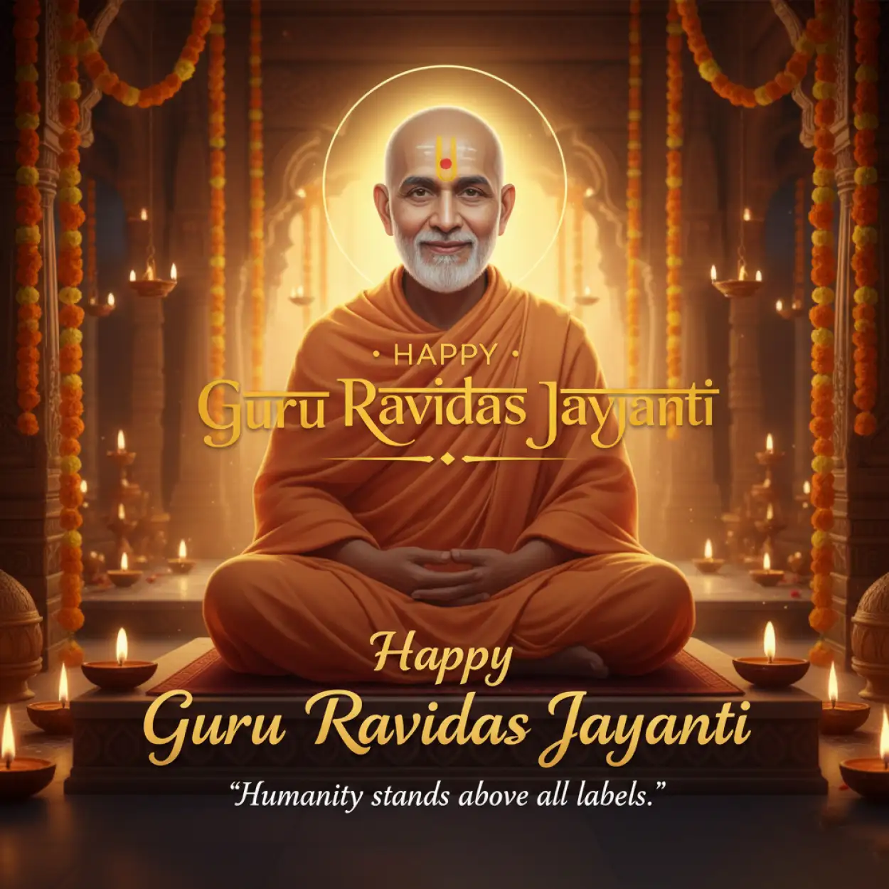Free Download Guru Ravidas Jayanti Religious Poster Hd - High Quality Happy Guru Ravidas Jayanti Image
