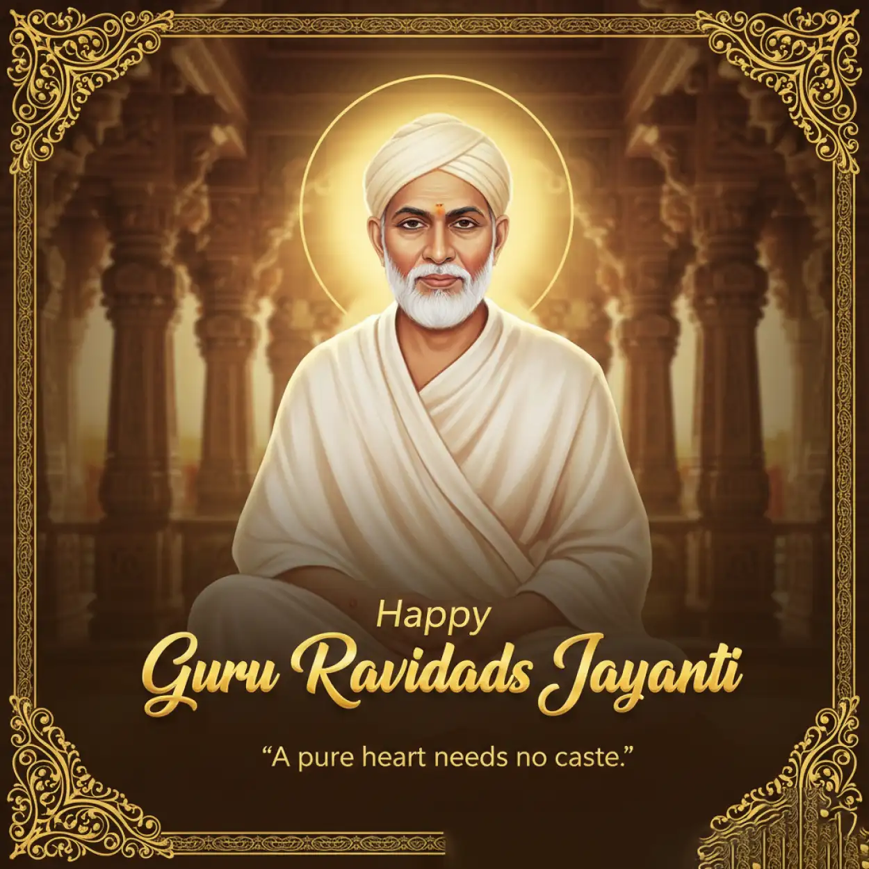 Free Download Guru Ravidas Jayanti Wishes In Punjabi - High Quality Happy Guru Ravidas Jayanti Image