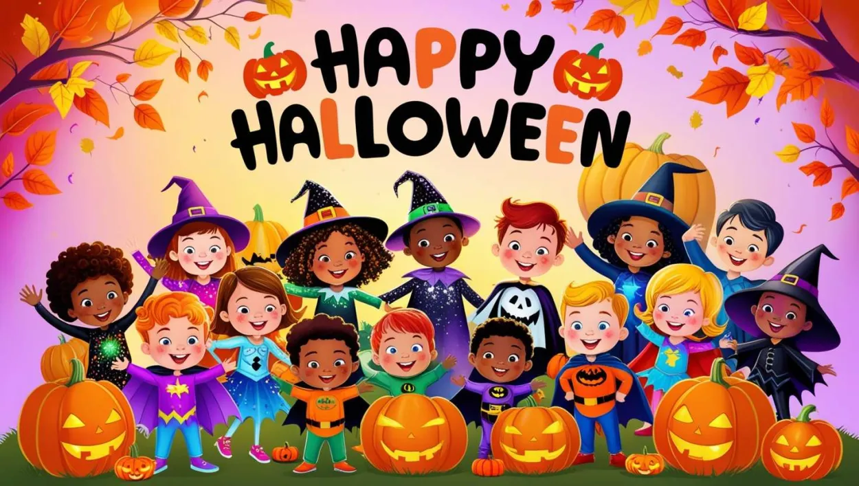 Free Download Halloween Greetings For Children 2024 - High Quality Happy Halloween Background