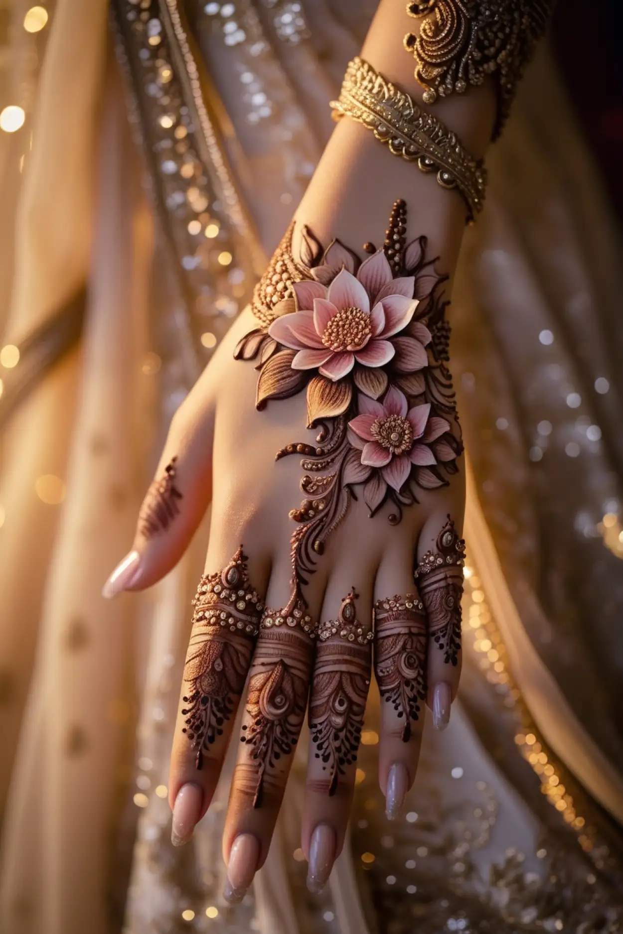 Free Download Hand Mehndi Design For Newly Married Girl - High Quality Hand Mehndi Design Image