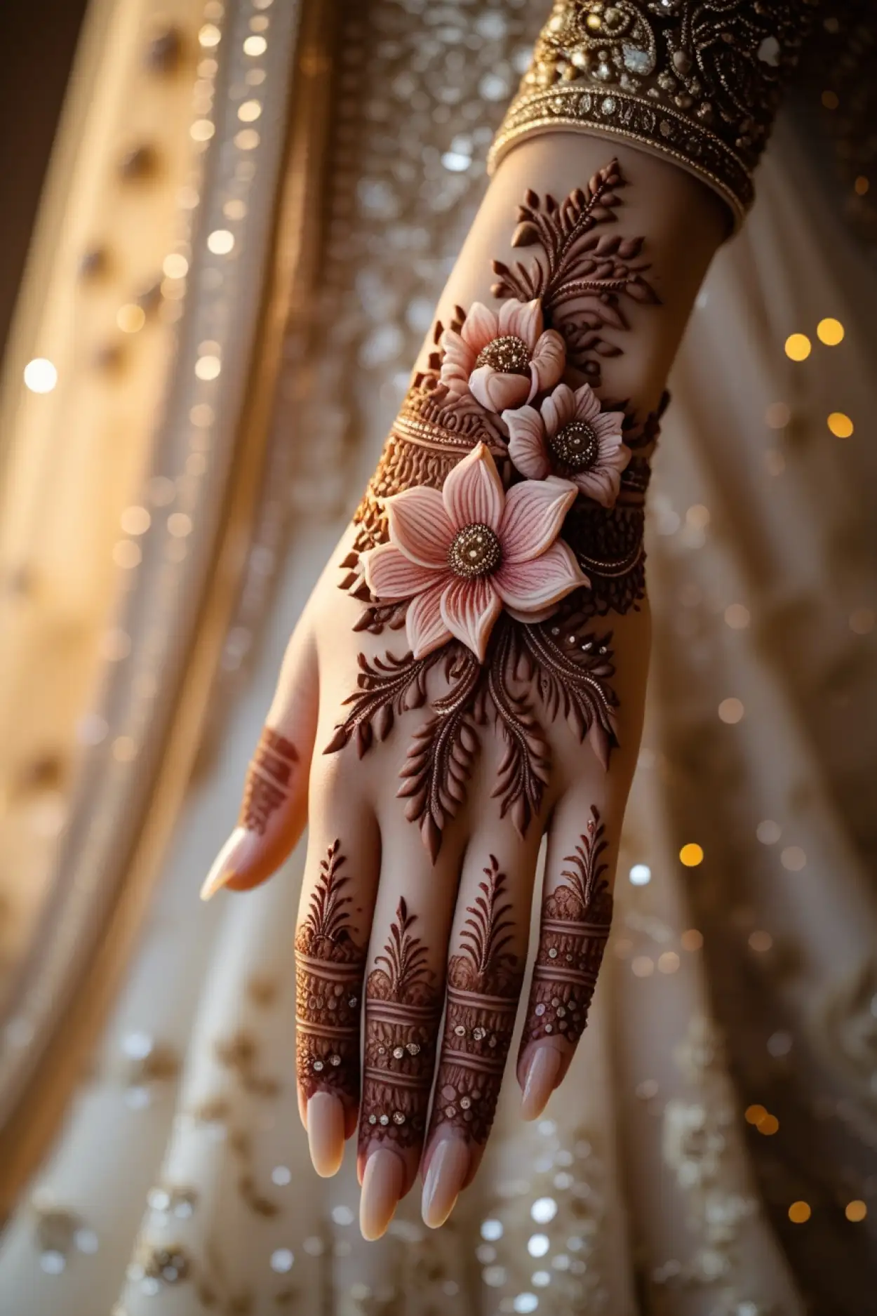 Free Download Hand Mehndi Design With Mandala Pattern - High Quality Hand Mehndi Design Background