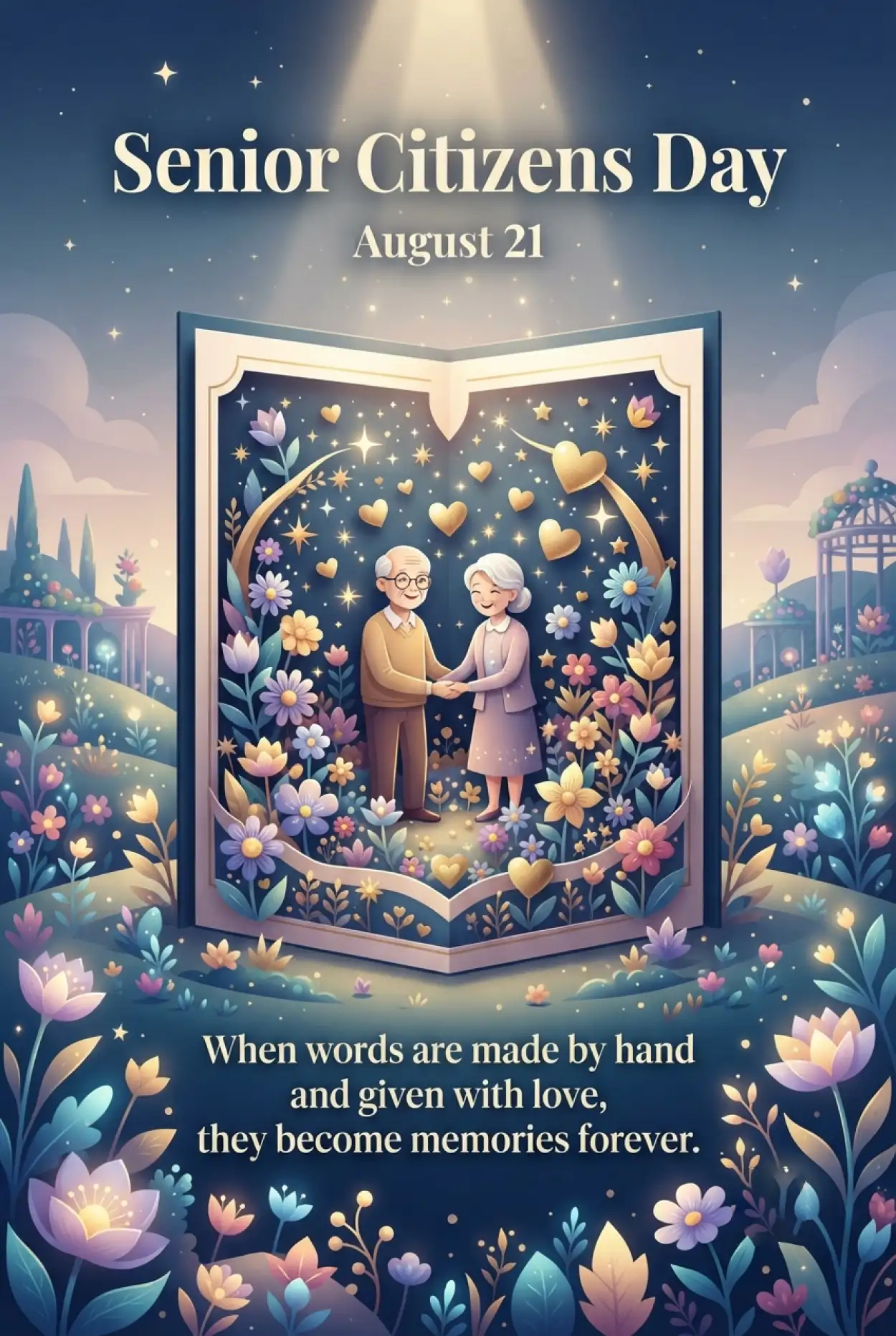 Free Download Handmade Greeting Cards For Senior Citizens Day 2026 - High Quality Senior Citizens Day 2026 Image