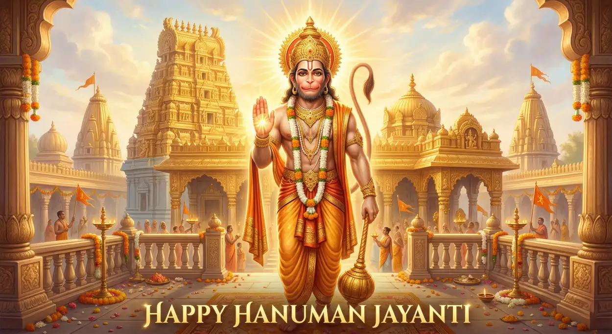 Free Download Hanuman Jayanti Banner Background Hd - High Quality Happy Hanuman Jayanti 2026 Background Image