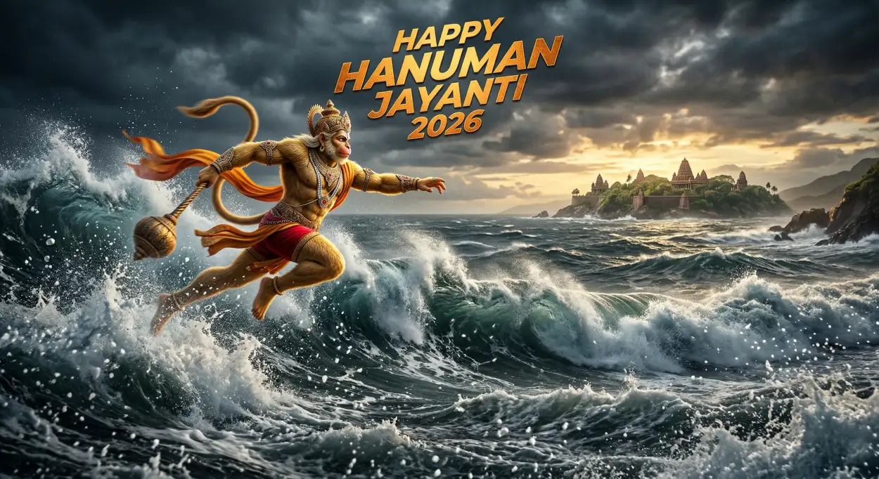 Free Download Hanuman Jayanti Poster Without Background - High Quality Happy Hanuman Jayanti 2026 Background Image