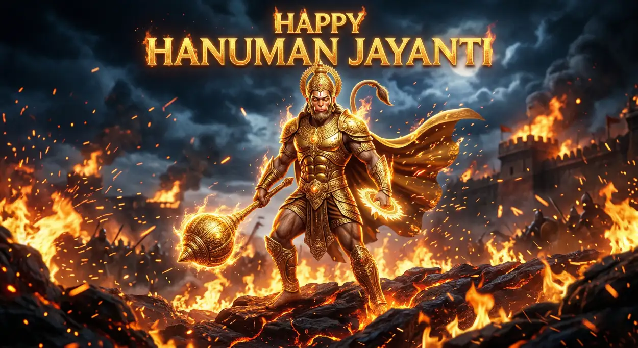 Free Download Hanuman Jayanti Wishes For Peace And Happiness In Life - High Quality Hanuman Jayanti Wishes Image