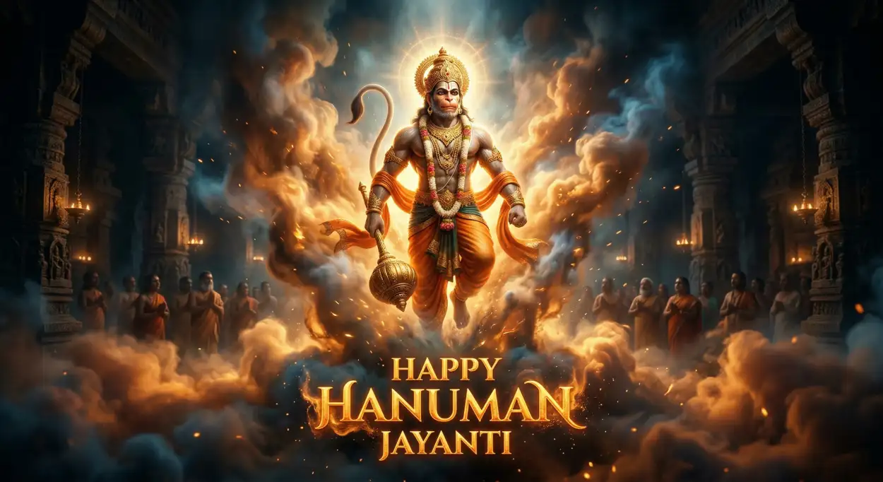 Free Download Hanuman Jayanti Wishes For Strength Courage And Wisdom - High Quality Hanuman Jayanti Wishes Image
