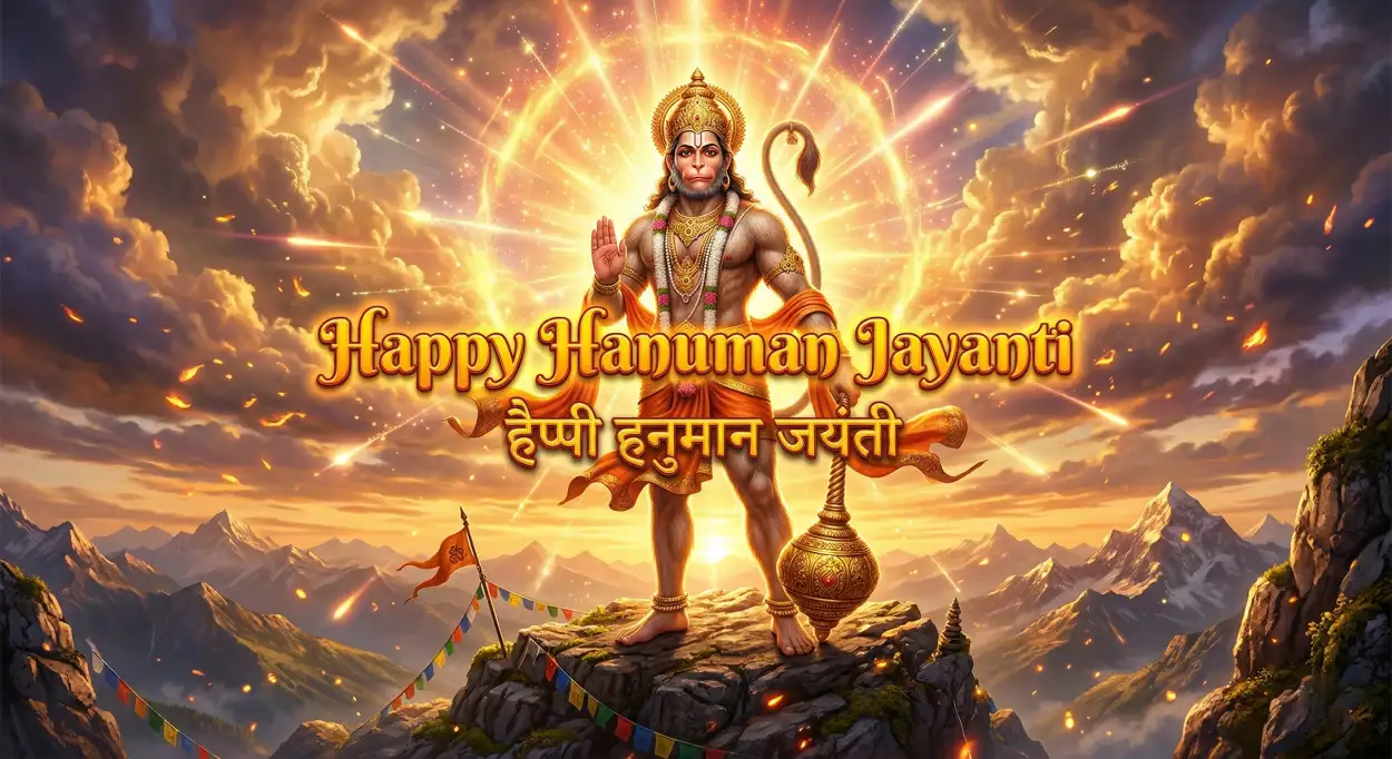 Free Download Hanuman Jayanti Wishes Greetings For Festive Moments - High Quality Hanuman Jayanti Wishes Image