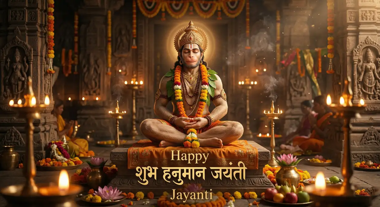 Free Download Hanuman Jayanti Wishes Quotes For Morning Greetings - High Quality Hanuman Jayanti Wishes Image