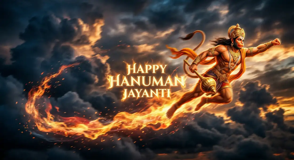 Free Download Hanuman Jayanti Wishes With Inspirational Spiritual Quotes - High Quality Hanuman Jayanti Wishes Image