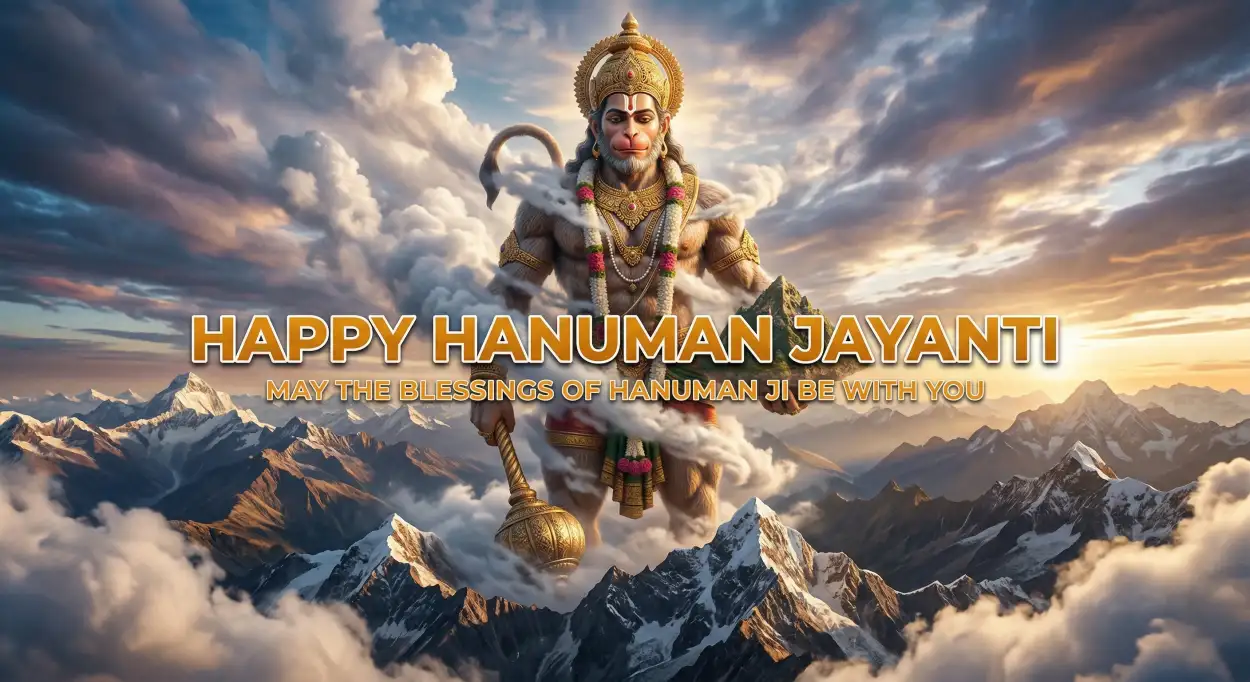 Free Download Hanuman Jayanti Wishes With Spiritual Blessings And Quotes - High Quality Hanuman Jayanti Wishes Image