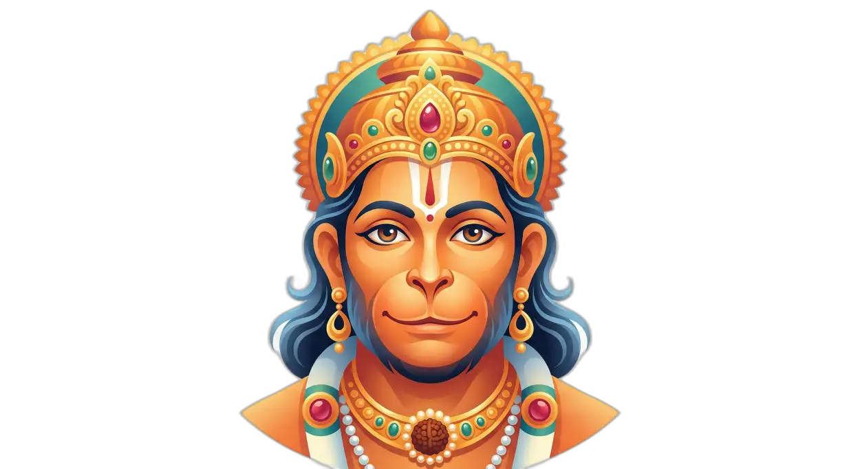 Free Download Hanuman Png Colorful Digital Illustration - High Quality Hanuman Png Transparent PNG
