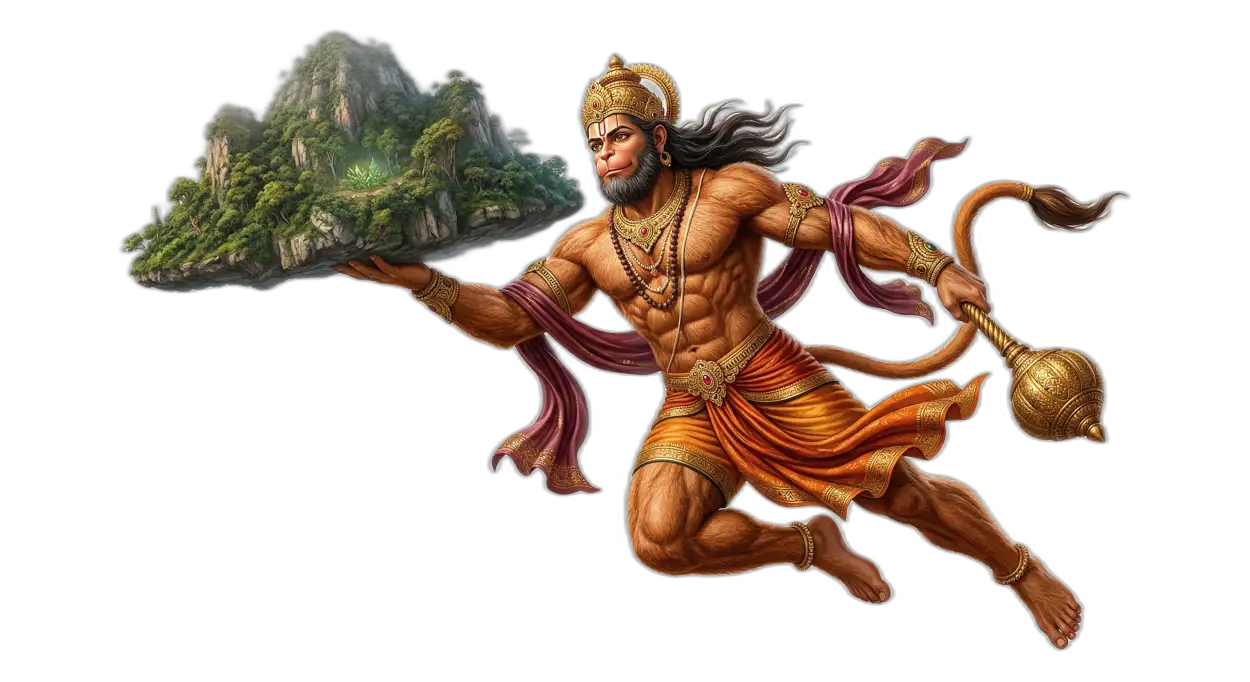 Free Download Hanuman Png Ramayana Theme Artwork - High Quality Hanuman Png Transparent PNG