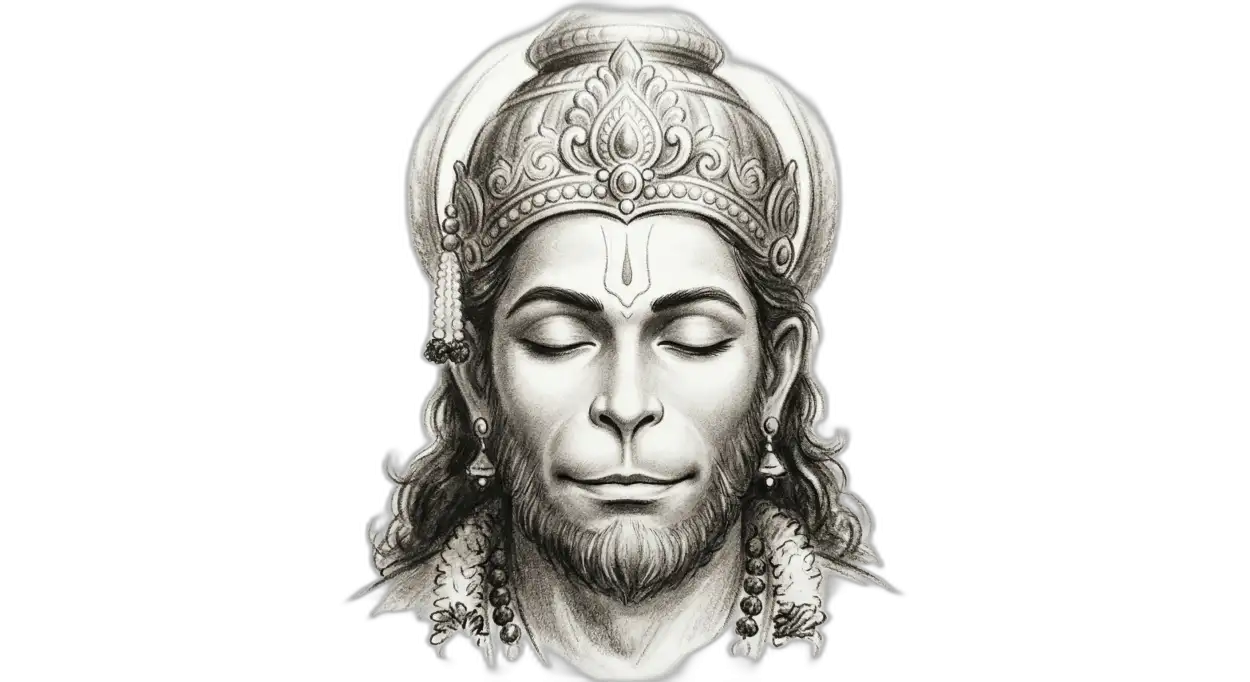 Free Download Hanuman Png Realistic Digital Art - High Quality Hanuman Png Transparent PNG