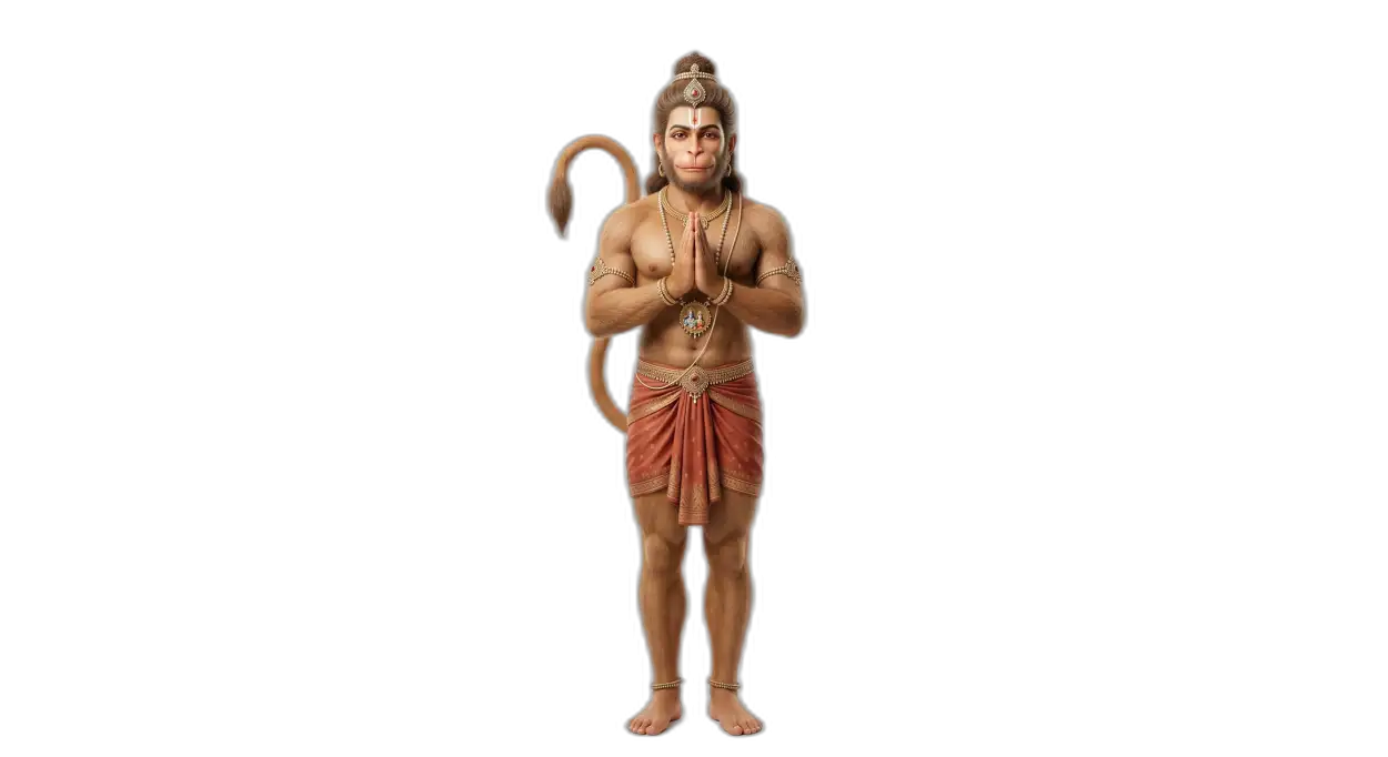 Free Download Hanuman Png Side Pose Transparent 2 - High Quality Hanuman Png Transparent PNG