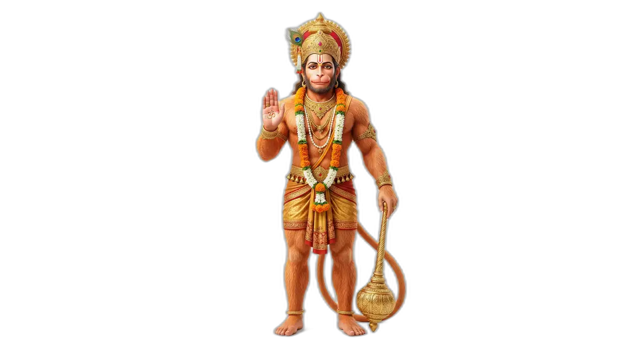 Free Download Hanuman Png With Gada High Resolution - High Quality Hanuman Png Transparent PNG