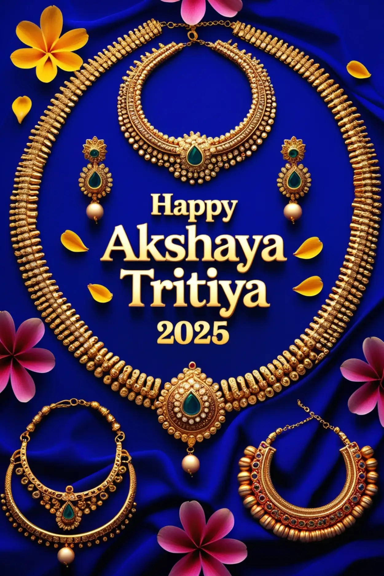 Free Download Happy Akshaya Tritiya 2025 Banner Design In Canva - High Quality Happy Akshaya Tritiya 2025 Background