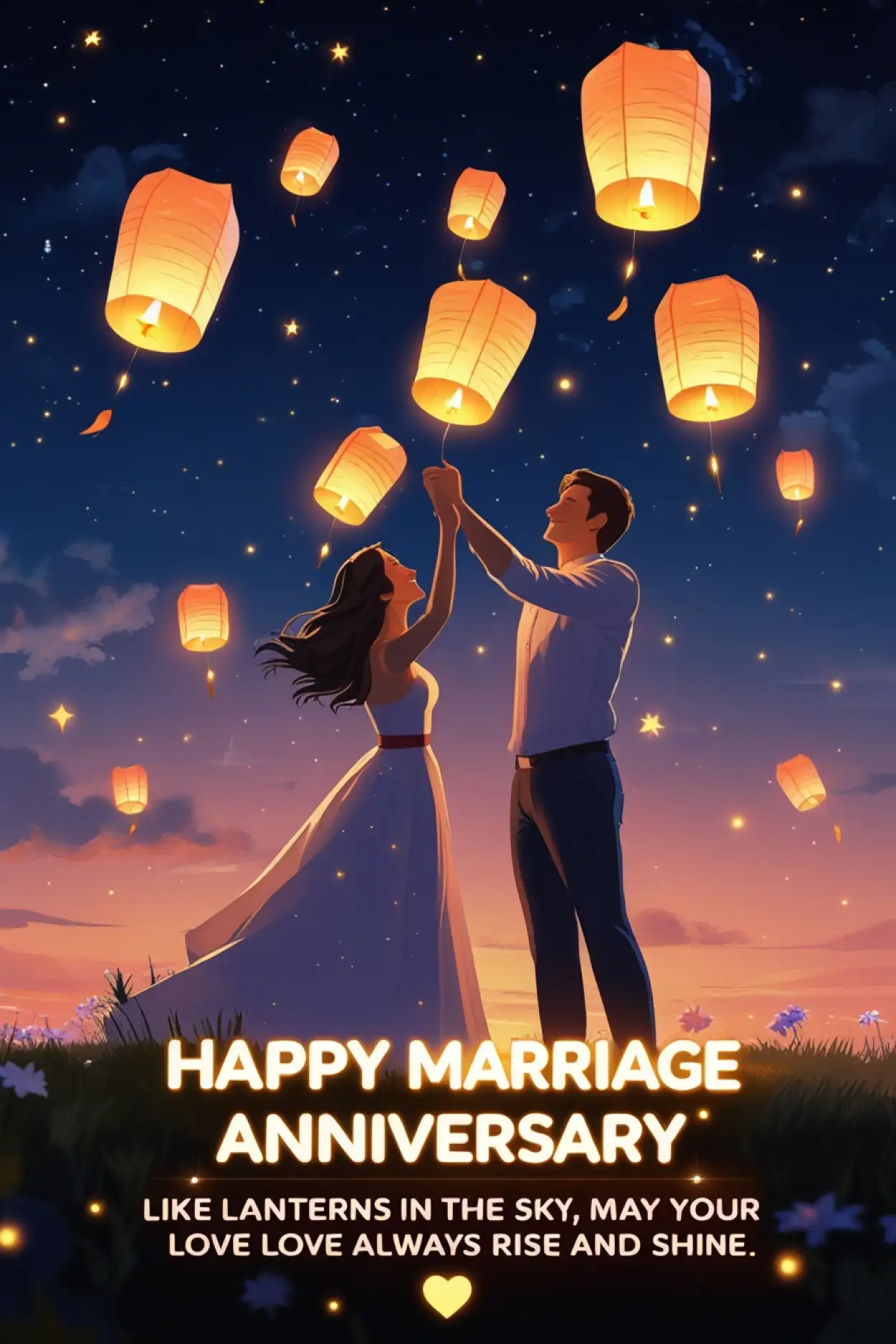 Happy Anniversary Banner With Couple Cartoon Illustration - Royalty Free Happy Marriage Anniversary Image | Pngmagic Free Download Happy Anniversary Banner With Couple Cartoon Illustration - High Quality Happy Marriage Anniversary Background