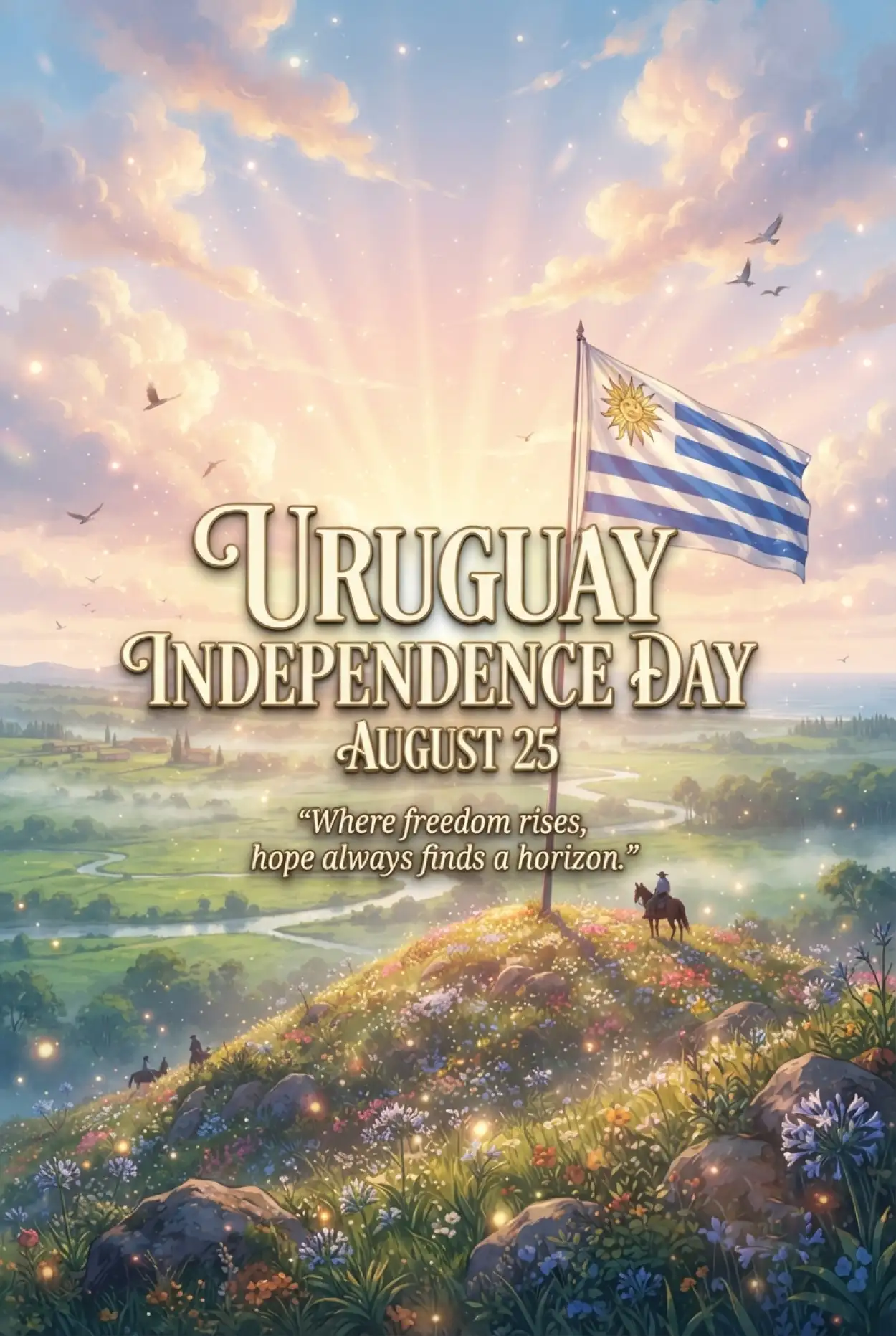 Free Download Happy August 25 Uruguay Independence Day 2026 - High Quality Uruguay Independence Day 2026 Image
