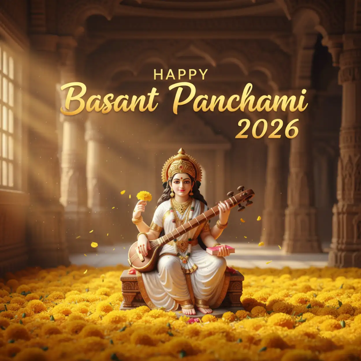 Free Download Happy Basant Panchami 2026 Creative Images - High Quality Happy Basant Panchami 2026 Background