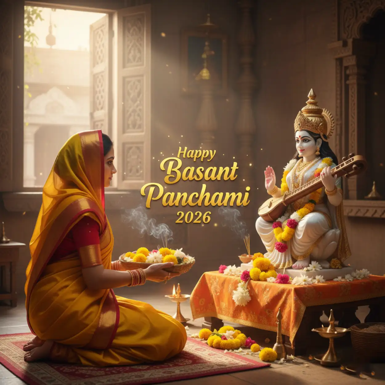 Free Download Happy Basant Panchami 2026 Devotional Hd Images - High Quality Happy Basant Panchami 2026 Image