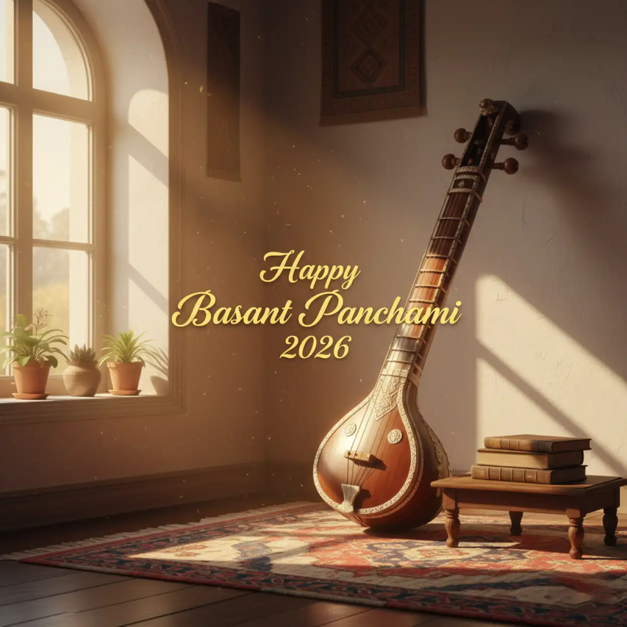 Free Download Happy Basant Panchami 2026 Goddess Saraswati Wallpaper - High Quality Happy Basant Panchami 2026 Background