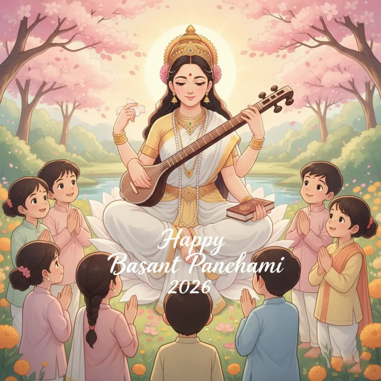 Happy Basant Panchami 2026 Saraswati Mata Image - Royalty Free Happy Basant Panchami 2026 Image | Pngmagic Free Download Happy Basant Panchami 2026 Saraswati Mata Image - High Quality Happy Basant Panchami 2026 Background