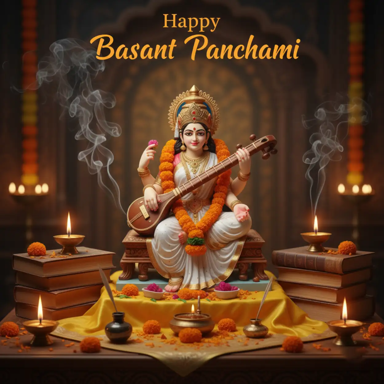 Free Download Happy Basant Panchami Wishes Festive Mood - High Quality Happy Basant Panchami Wishes Image