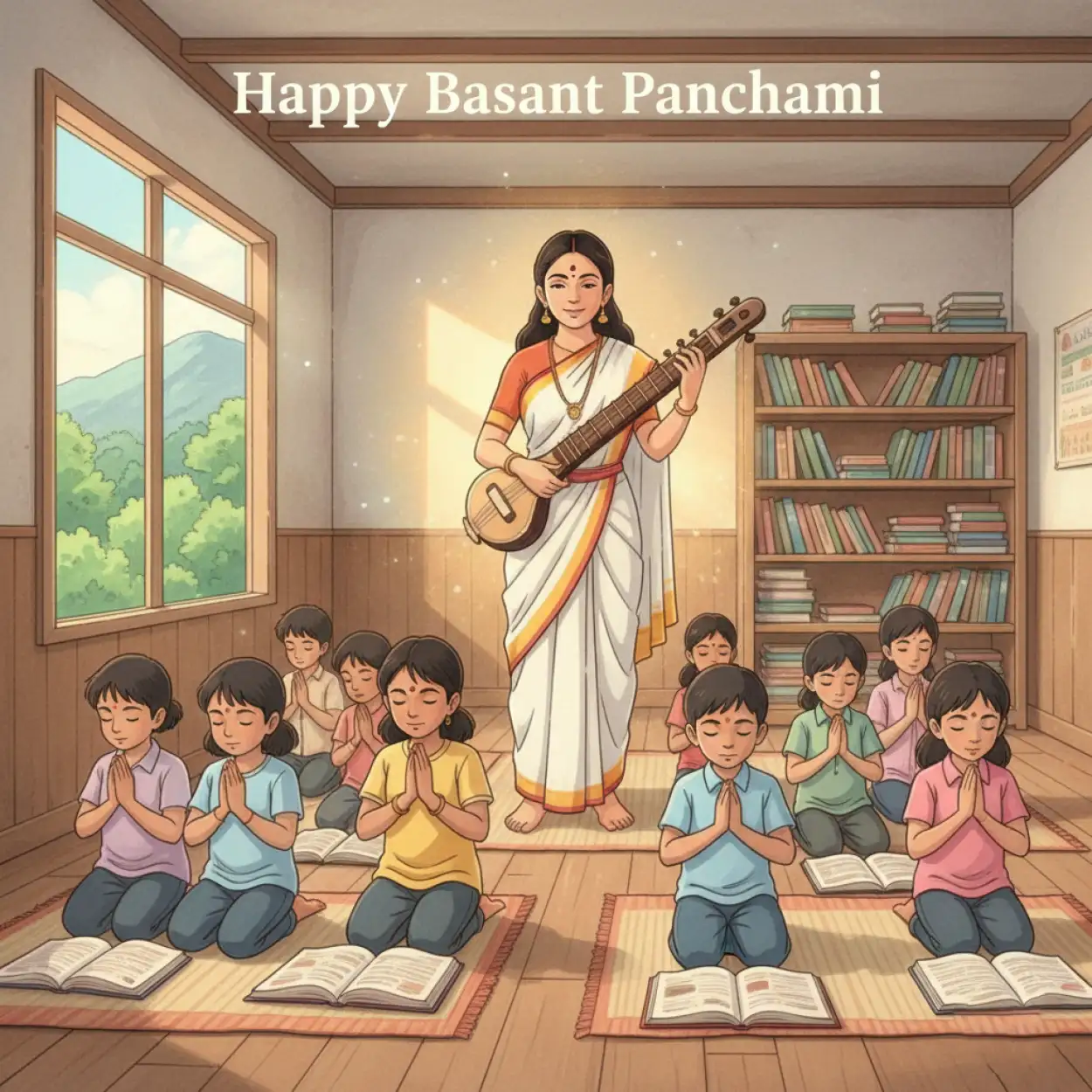 Free Download Happy Basant Panchami Wishes For Exams - High Quality Happy Basant Panchami Wishes Image