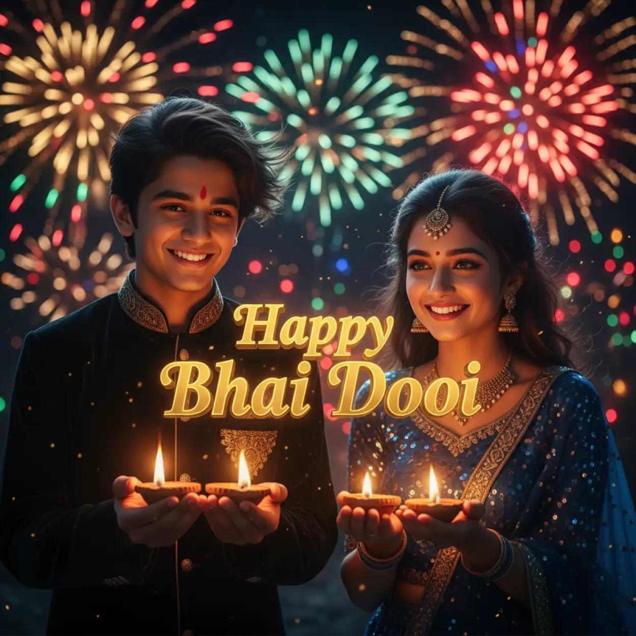 Free Download Happy Bhai Dooj 2025 Hd Wallpaper For Whatsapp - High Quality Happy Bhai Dooj 2025 Background