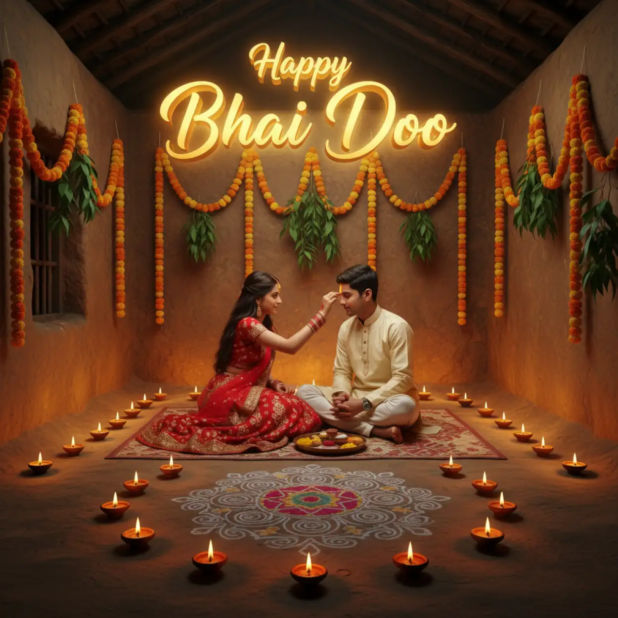Free Download Happy Bhai Dooj 2025 Images For Instagram Post - High Quality Happy Bhai Dooj 2025 Background